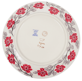 Polish Pottery 10" Dinner Plate (Evening Blossoms) | T132S-KS01 Additional Image at PolishPotteryOutlet.com