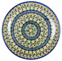 A picture of a Polish Pottery 10" Dinner Plate (Perennial Garden) | T132S-LM as shown at PolishPotteryOutlet.com/products/10-dinner-plate-perennial-garden
