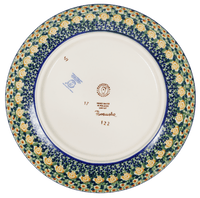 A picture of a Polish Pottery 10" Dinner Plate (Perennial Garden) | T132S-LM as shown at PolishPotteryOutlet.com/products/10-dinner-plate-perennial-garden