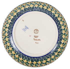 Polish Pottery 10" Dinner Plate (Perennial Garden) | T132S-LM Additional Image at PolishPotteryOutlet.com