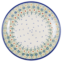 A picture of a Polish Pottery 10" Dinner Plate (Spring Morning) | T132S-LZ as shown at PolishPotteryOutlet.com/products/10-dinner-plate-spring-morning