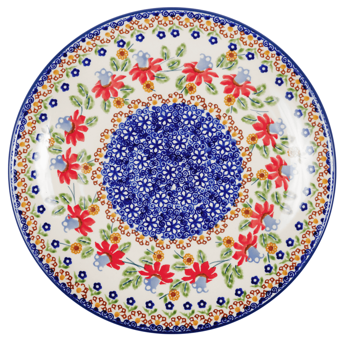 Plate, Round, Dinner, 10" in "Mediterranean Blossoms" by Manufaktura | T132S-P274