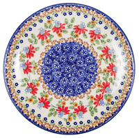 A picture of a Polish Pottery 10" Dinner Plate (Mediterranean Blossoms) | T132S-P274 as shown at PolishPotteryOutlet.com/products/10-dinner-plate-mediterranean-blossoms