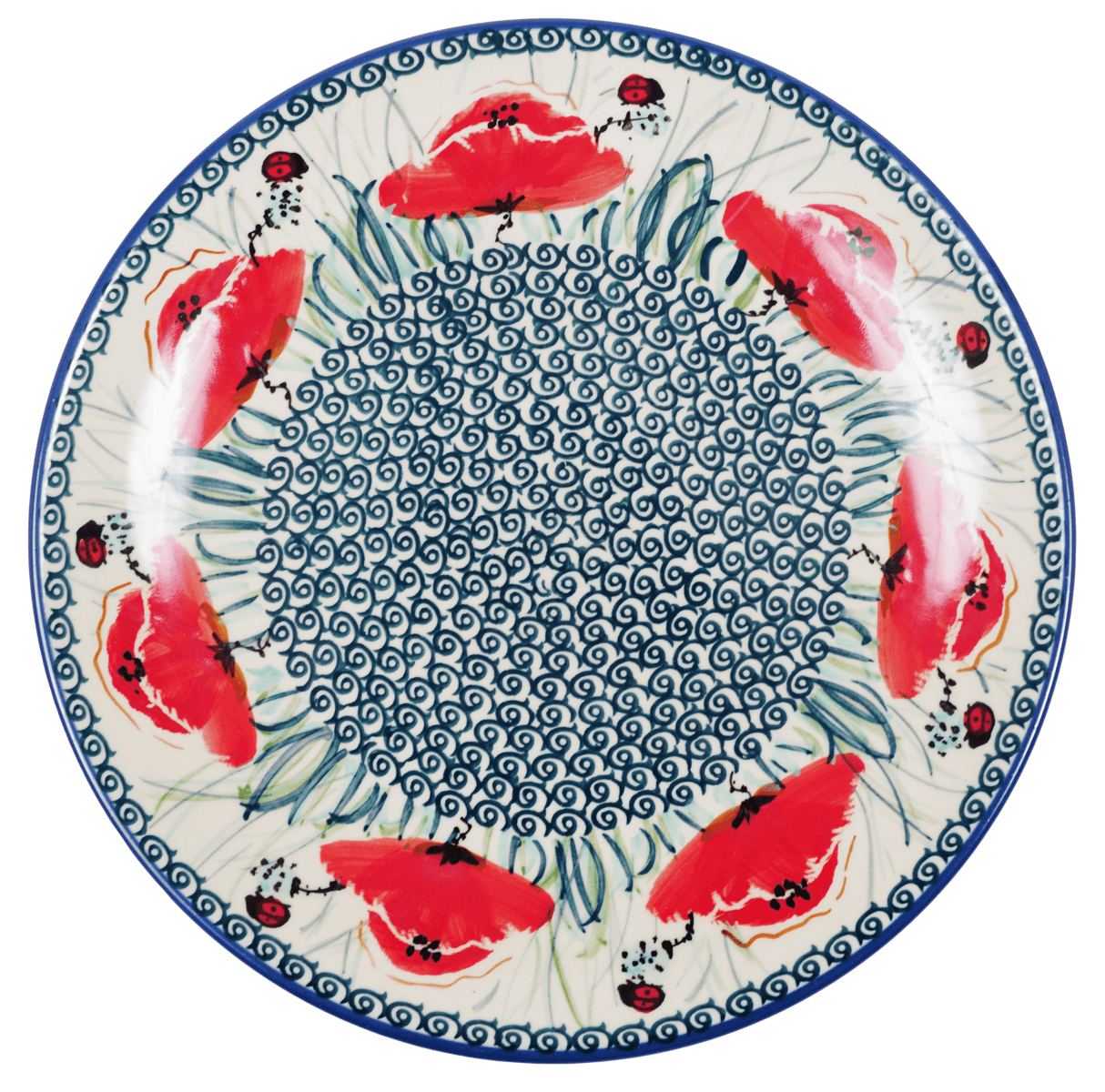 Plate, Round, Dinner, 10" in "Poppy Paradise" by Manufaktura | T132S-PD01