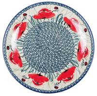 A picture of a Polish Pottery 10" Dinner Plate (Poppy Paradise) | T132S-PD01 as shown at PolishPotteryOutlet.com/products/10-dinner-plate-poppy-paradise