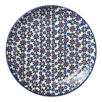 A picture of a Polish Pottery 10" Dinner Plate (Field of Daisies) | T132S-S001 as shown at PolishPotteryOutlet.com/products/10-dinner-plate-s001-t132s-s001