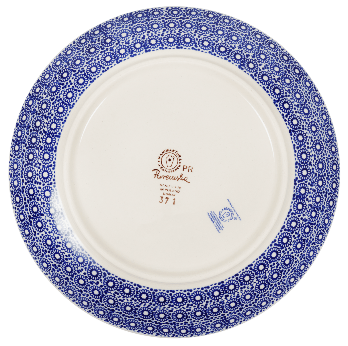 Plate, Round, Dinner, 10" in "Duet in Blue" by Manufaktura | T132S-SB01