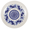 Polish Pottery 10" Dinner Plate (Duet in Blue & White) | T132S-SB04 at PolishPotteryOutlet.com