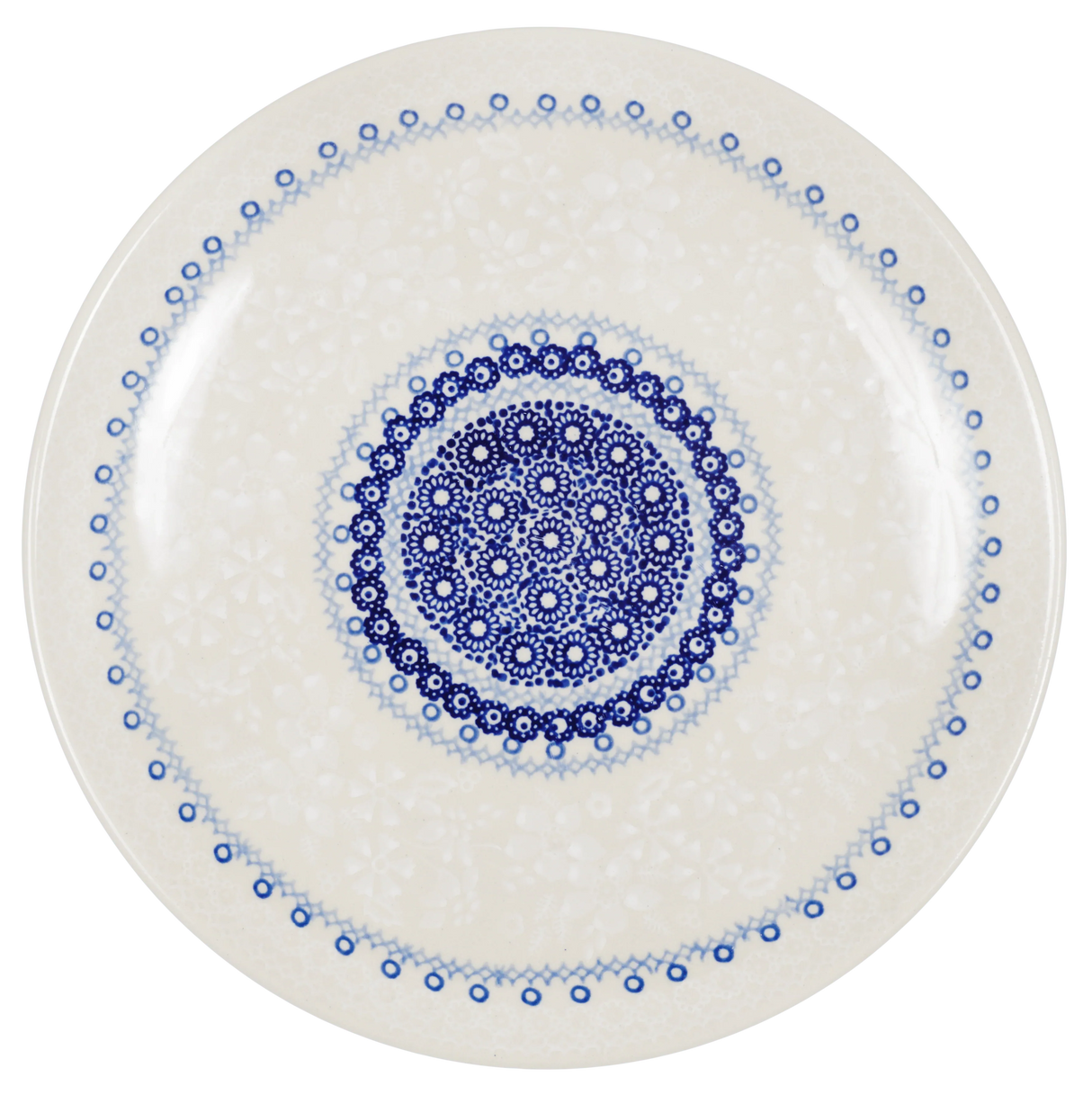 Plate, Round, Dinner, 10" in "Duet in White" by Manufaktura | T132S-SB06