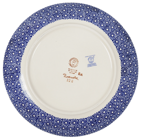 Polish Pottery 10" Dinner Plate (Duet in White) | T132S-SB06 Additional Image at PolishPotteryOutlet.com