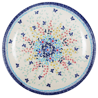A picture of a Polish Pottery 10" Dinner Plate (Butterfly Bounty) | T132S-WK76 as shown at PolishPotteryOutlet.com/products/10-dinner-plate-butterfly-bounty