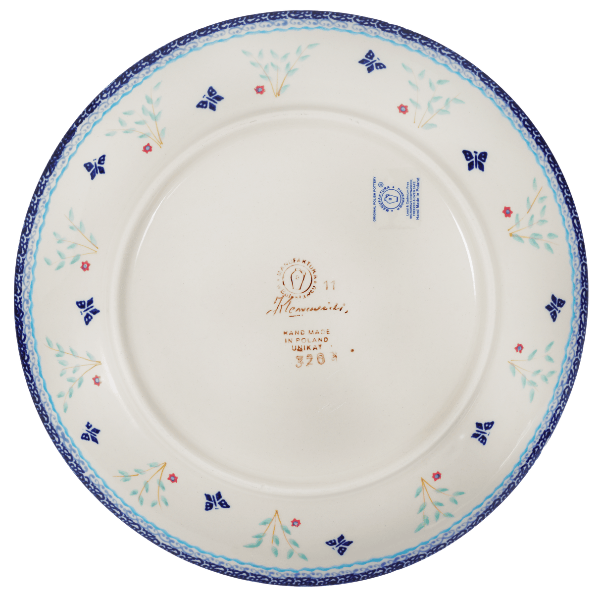 Plate, Round, Dinner, 10" in "Butterfly Bounty" by Manufaktura | T132S-WK76