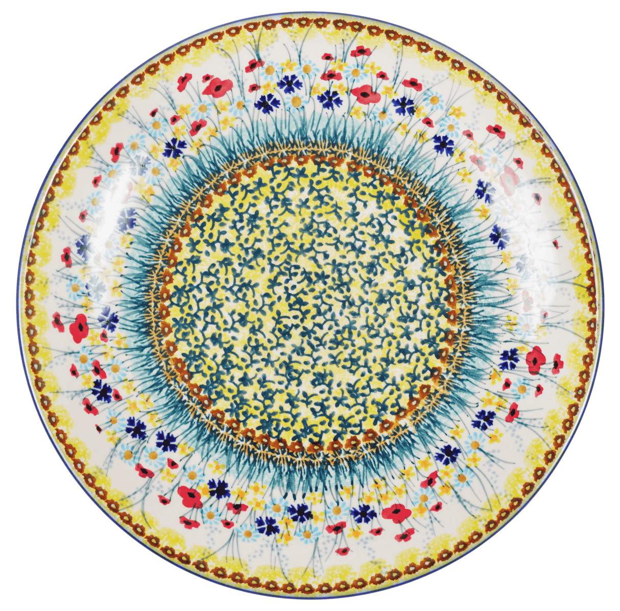 Plate, Round, Dinner, 10" in "Sunlit Wildflowers" by Manufaktura | T132S-WK77