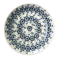 A picture of a Polish Pottery 10" Dinner Plate (Green Tea Garden) | T132T-14 as shown at PolishPotteryOutlet.com/products/10-dinner-plate-green-tea-garden-t132t-14