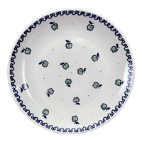 A picture of a Polish Pottery 10" Dinner Plate (Green Apple) | T132T-15 as shown at PolishPotteryOutlet.com/products/10-dinner-plate-green-apple-t132t-15