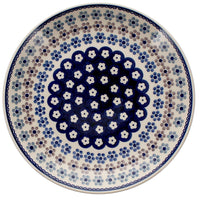 A picture of a Polish Pottery 10" Dinner Plate (Floral Chain) | T132T-EO37 as shown at PolishPotteryOutlet.com/products/10-dinner-plate-floral-chain-t132t-eo37
