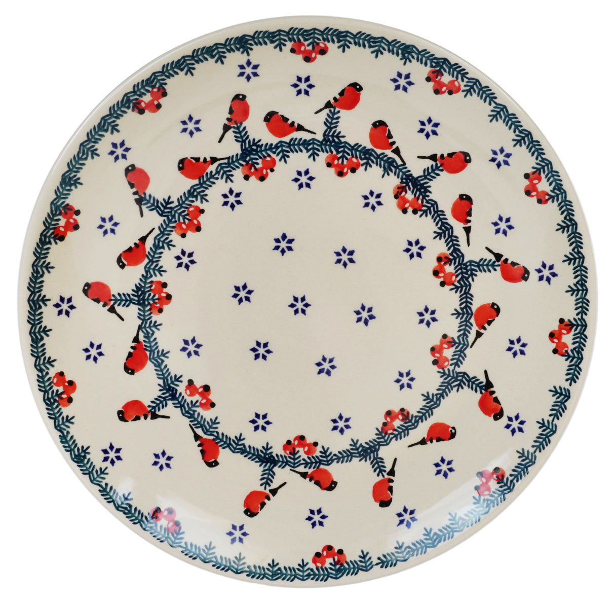 Plate, Round, Dinner, 10" in "Red Bird" by Manufaktura | T132T-GILE