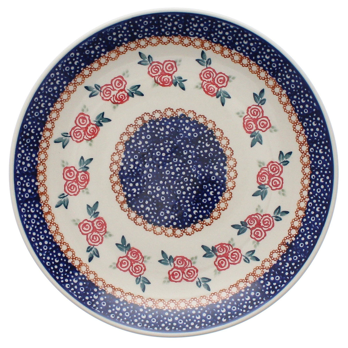 Plate, Round, Dinner, 10" in "Parade of Roses" by Manufaktura | T132T-MCR1