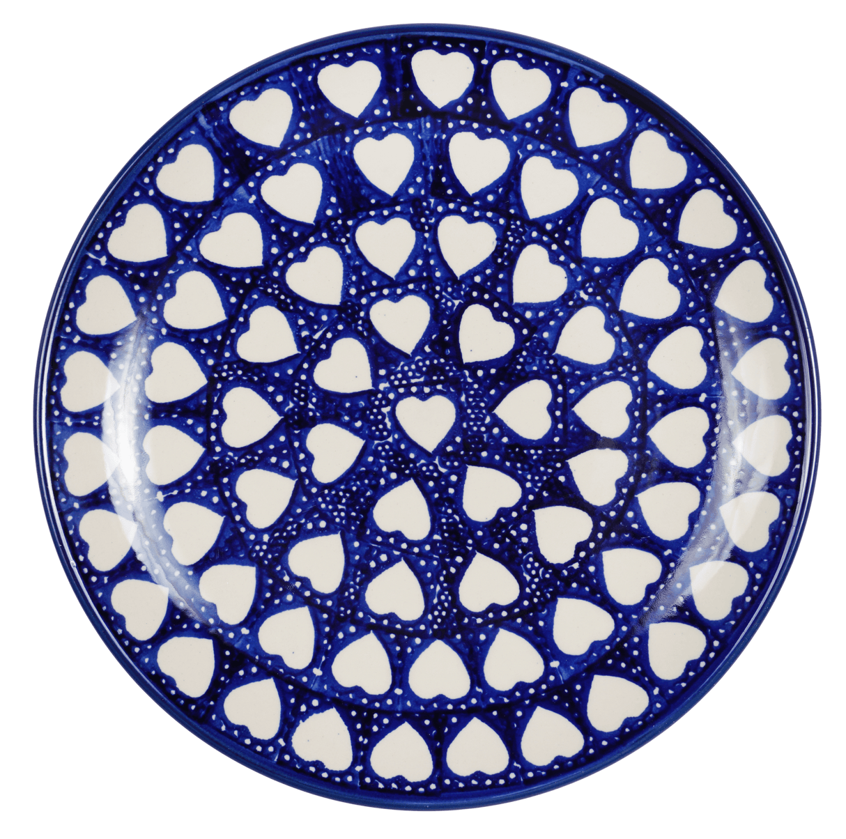 Plate, Round, Dinner, 10" in "Sea of Hearts" by Manufaktura | T132T-SEA