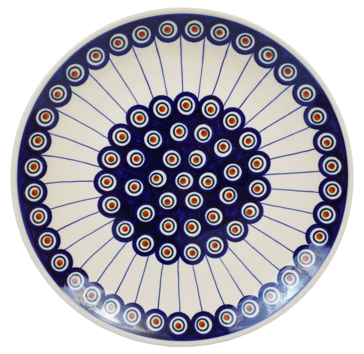 Plate, Round, Dinner, 10" in "Peacock in Line" by Manufaktura | T132T-54A