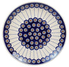 Polish Pottery 10" Dinner Plate (Peacock in Line) | T132T-54A at PolishPotteryOutlet.com