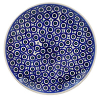 A picture of a Polish Pottery 10" Dinner Plate (Eyes Wide Open) | T132T-58 as shown at PolishPotteryOutlet.com/products/10-dinner-plate-eyes-wide-open