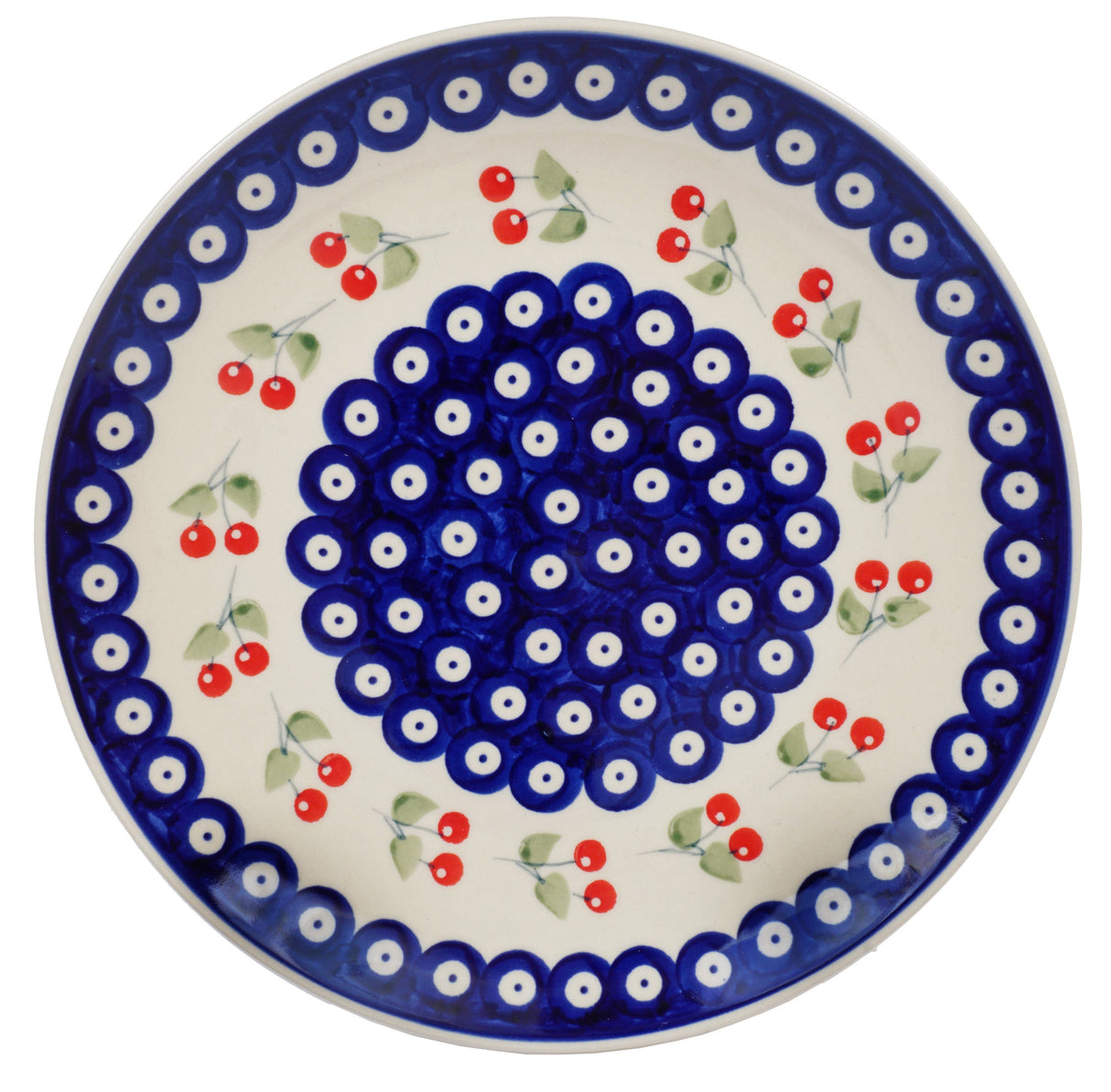 Plate, Round, Dinner, 10" in "Cherry Dot" by Manufaktura | T132T-70WI