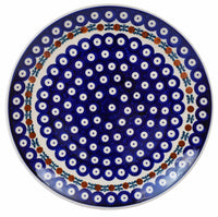 A picture of a Polish Pottery 10" Dinner Plate (Mosquito) | T132T-70 as shown at PolishPotteryOutlet.com/products/10-dinner-plate-mosquito