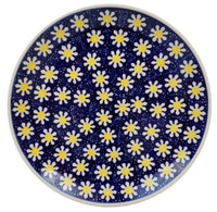 A picture of a Polish Pottery 10" Dinner Plate (Mornin' Daisy) | T132T-AM as shown at PolishPotteryOutlet.com/products/10-dinner-plate-mornin-daisy