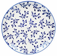 A picture of a Polish Pottery 10" Dinner Plate (Blue Spray) | T132T-LISK as shown at PolishPotteryOutlet.com/products/10-dinner-plate-blue-spray