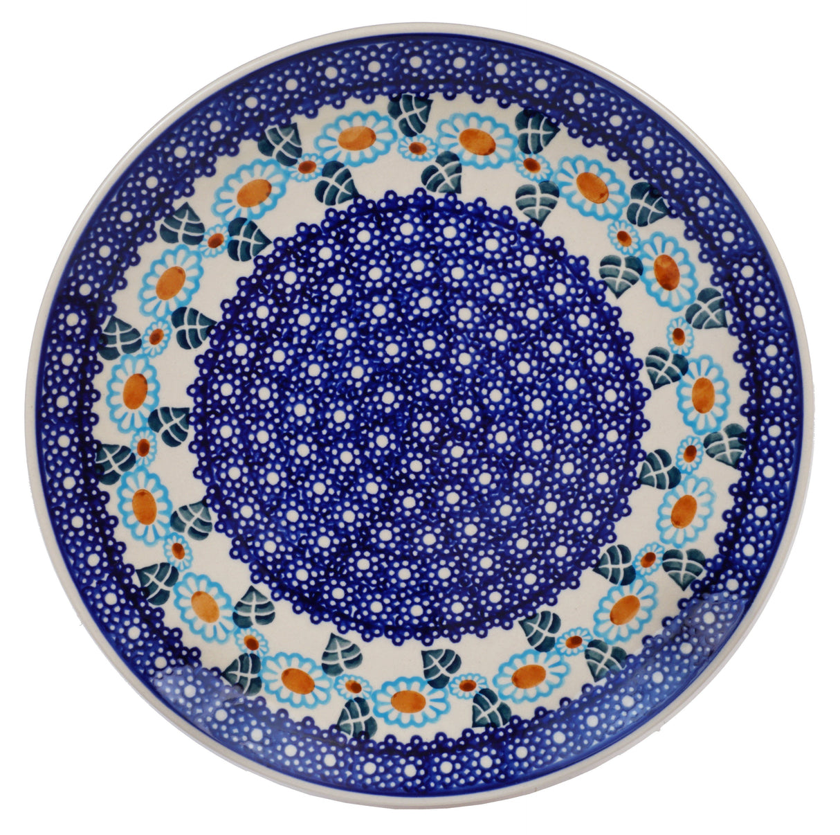 Plate, Round, Dinner, 10" in "Sky Blue Daisy" by Manufaktura | T132T-MCS