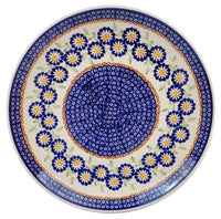 A picture of a Polish Pottery 10" Dinner Plate (Mums the Word) | T132T-P178 as shown at PolishPotteryOutlet.com/products/10-dinner-plate-mums-the-word