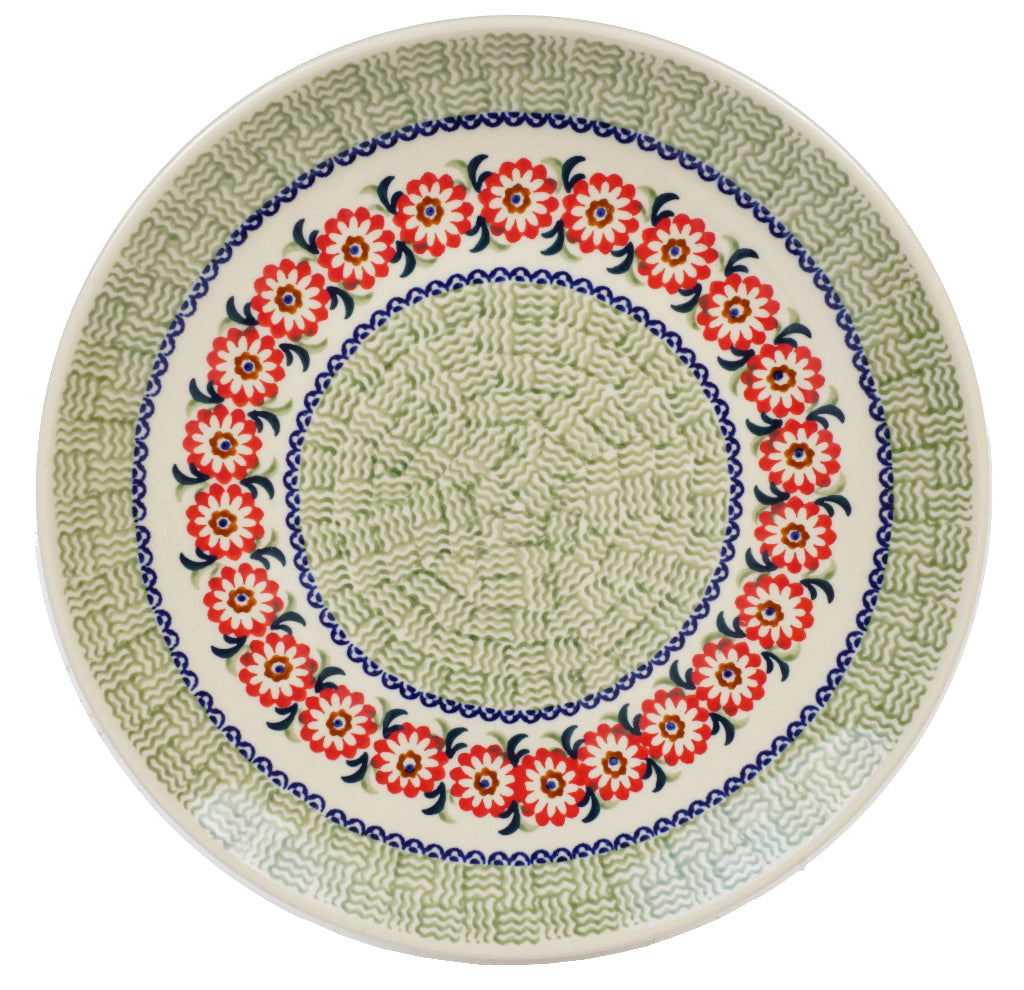 Plate, Round, Dinner, 10" in "Woven Reds" by Manufaktura | T132T-P181