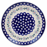 A picture of a Polish Pottery 10" Dinner Plate (Periwinkle Chain) | T132T-P213 as shown at PolishPotteryOutlet.com/products/10-dinner-plate-periwinkle-chain