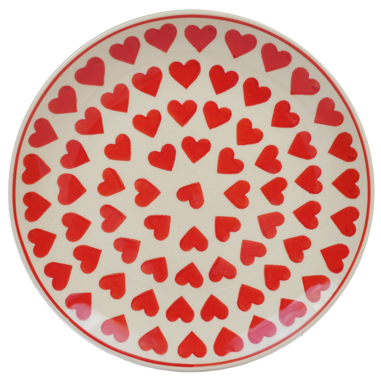 Plate, Round, Dinner, 10" in "Whole Hearted Red" by Manufaktura | T132T-SEDC