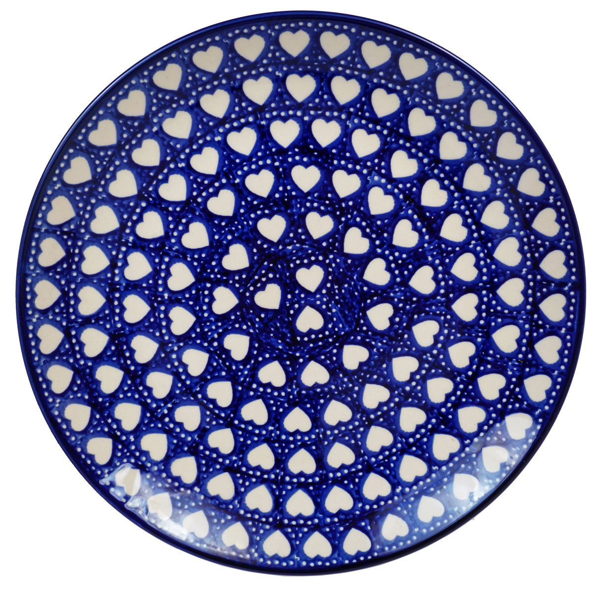 Plate, Round, Dinner, 10" in "Torrent of Hearts" by Manufaktura | T132T-SEM