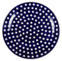 A picture of a Polish Pottery Plate, Round, Dinner, 10" in "Hello Dotty" by Manufaktura | T132T-9 as shown at PolishPotteryOutlet.com/products/10-dinner-plate-hello-dotty