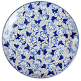 Plate, Round, Dinner, 10" in "Dusty Blue Butterflies" by Manufaktura | T132U-AS56