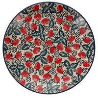 A picture of a Polish Pottery 10" Dinner Plate (Strawberry Fields) | T132U-AS59 as shown at PolishPotteryOutlet.com/products/10-dinner-plate-strawberry-fields