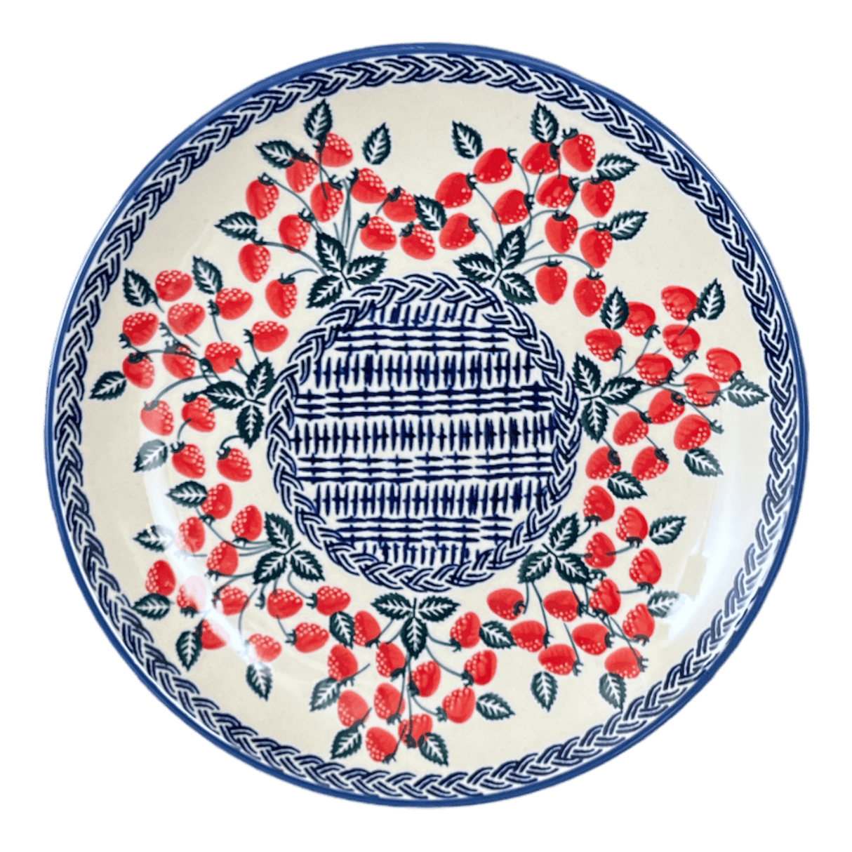 Plate, Round, Dinner, 10" in "Fresh Strawberries" by Manufaktura | T132U-AS70