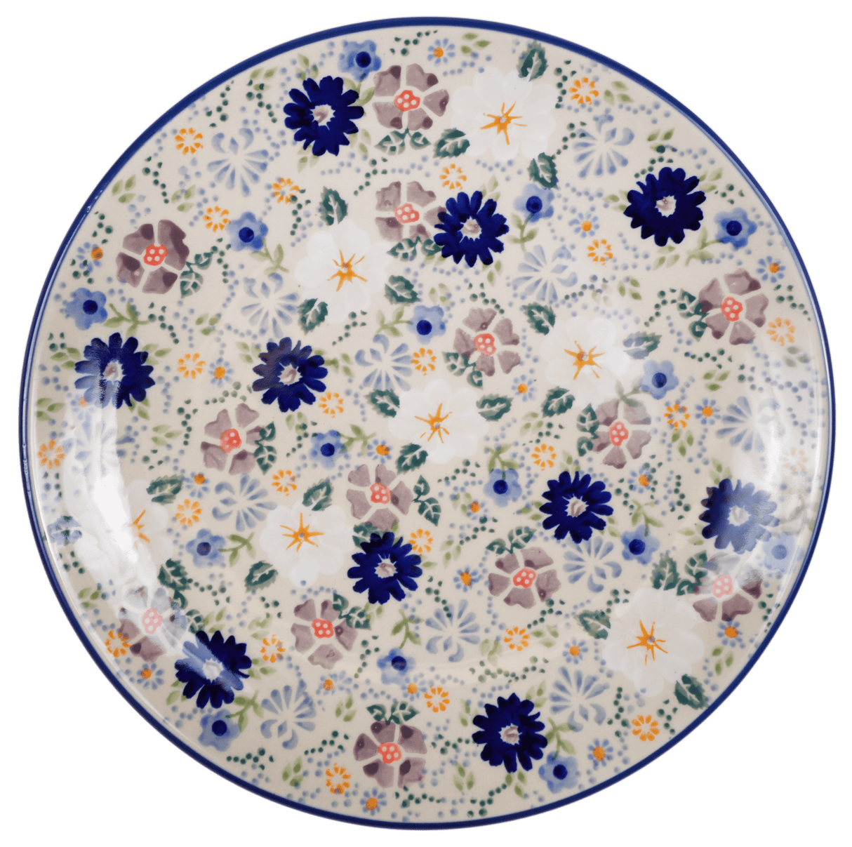 Plate, Round, Dinner, 10" in "Scattered Petals" by Manufaktura | T132S-EO35