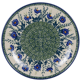 Plate, Round, Dinner, 10" in "Bouncing Blue Blossoms" by Manufaktura | T132U-IM03