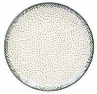 A picture of a Polish Pottery 10" Dinner Plate (Misty Green) | T132U-61Z as shown at PolishPotteryOutlet.com/products/10-dinner-plate-misty-green