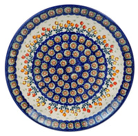A picture of a Polish Pottery 10" Dinner Plate (Floral Spray) | T132U-DSO as shown at PolishPotteryOutlet.com/products/10-dinner-plate-floral-spray