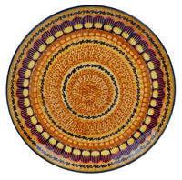 A picture of a Polish Pottery 10" Dinner Plate (Desert Sunrise) | T132U-KLJ as shown at PolishPotteryOutlet.com/products/10-dinner-plate-desert-sunrise
