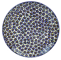 A picture of a Polish Pottery 10" Dinner Plate (Floral Revival Blue) | T132U-MKOB as shown at PolishPotteryOutlet.com/products/10-dinner-plate-floral-revival-blue