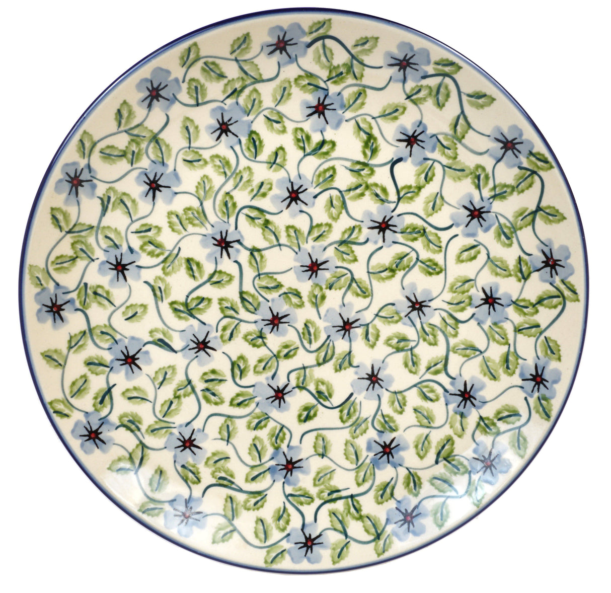 Plate, Round, Dinner, 10" in "Periwinkle Vine" by Manufaktura | T132U-TAB1