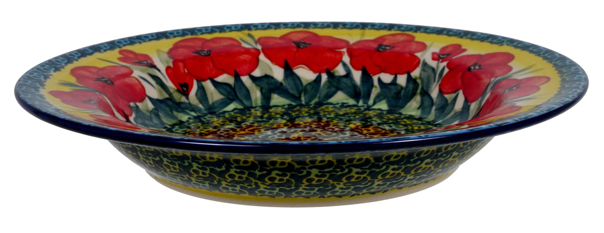 Plate, Round, Soup Plate, 9.25" in "Poppies in Bloom" by Manufaktura | T133S-JZ34