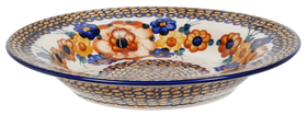 Polish Pottery Plate, Round, Soup Plate, 9.25" in "Bouquet in a Basket" by Manufaktura | T133S-JZK Additional Image at PolishPotteryOutlet.com