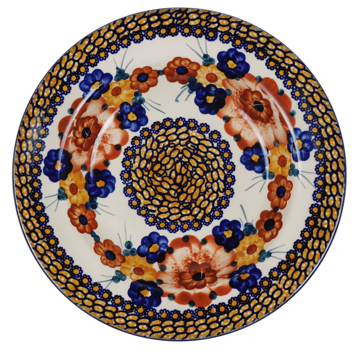 Plate, Round, Soup Plate, 9.25" in "Bouquet in a Basket" by Manufaktura | T133S-JZK